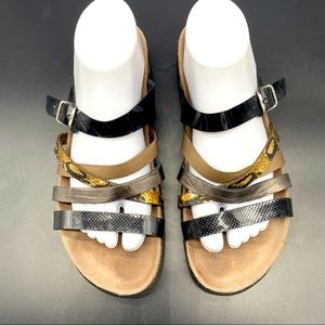 Mephisto Huleda Strappy Sandals Metallic Women’s Size 10 (41)